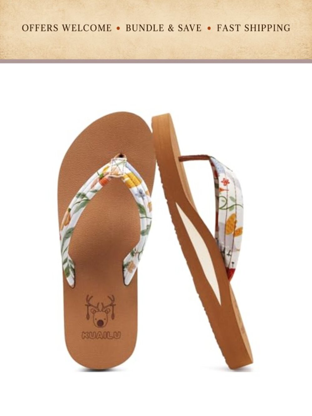 Arch Support Flip Flops Memory Foam EVA Cushion Orthopedic Beach Sandals